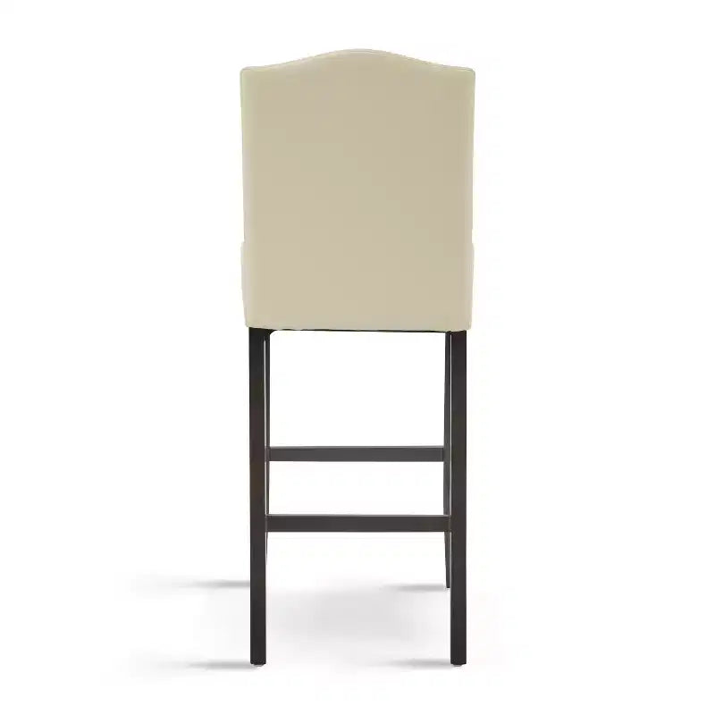 Sgabelli da bar imbottiti contemporanei in legno di gomma, stile minimalista, 30 pollici (set da 2)