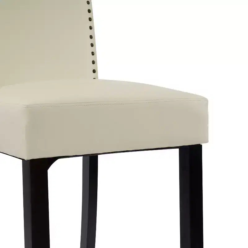 Sgabelli da bar imbottiti contemporanei in legno di gomma, stile minimalista, 30 pollici (set da 2)