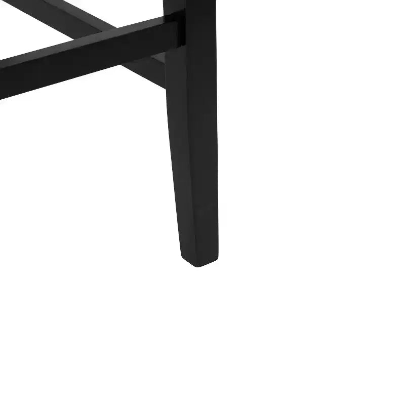Sgabelli da bar imbottiti contemporanei in legno di gomma, stile minimalista, 30 pollici (set da 2)