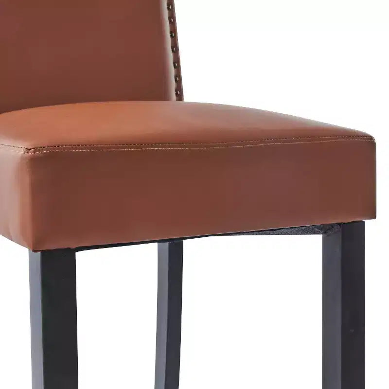 Sgabelli da bar imbottiti contemporanei in legno di gomma, stile minimalista, 30 pollici (set da 2)
