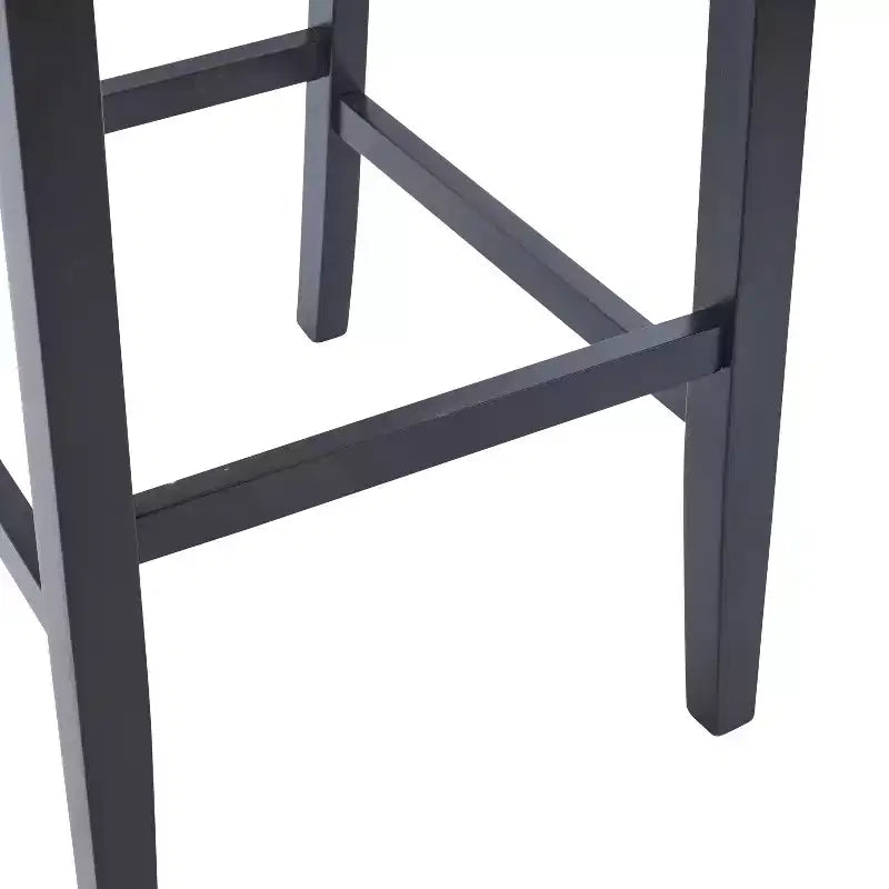 Sgabelli da bar imbottiti contemporanei in legno di gomma, stile minimalista, 30 pollici (set da 2)