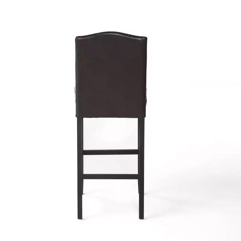 Sgabelli da bar imbottiti contemporanei in legno di gomma, stile minimalista, 30 pollici (set da 2)