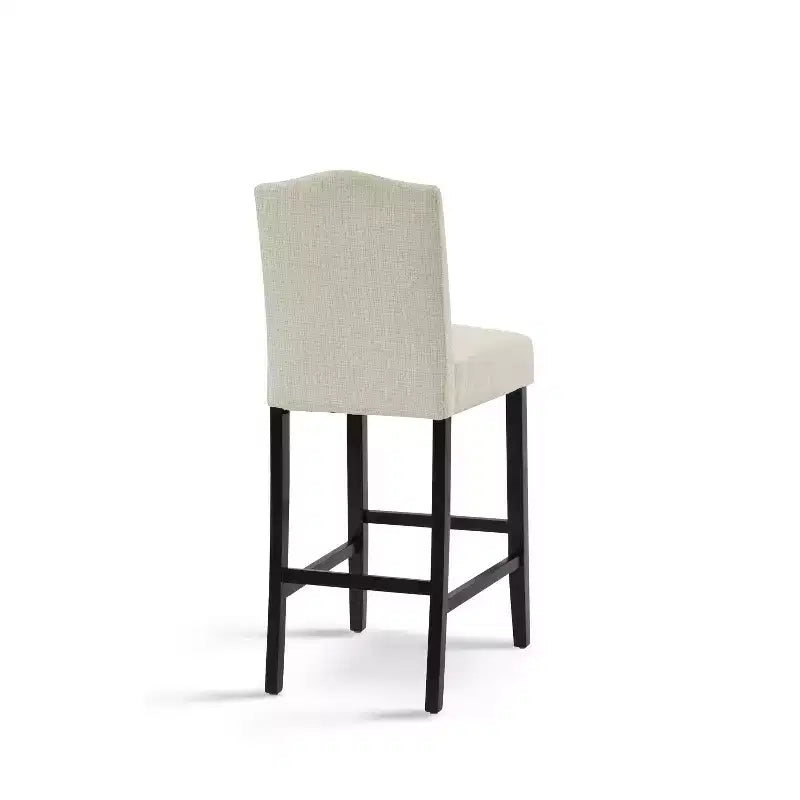Minimalist Style 30 Contemporary Rubberwood Upholstered Barstools (Set of 2)