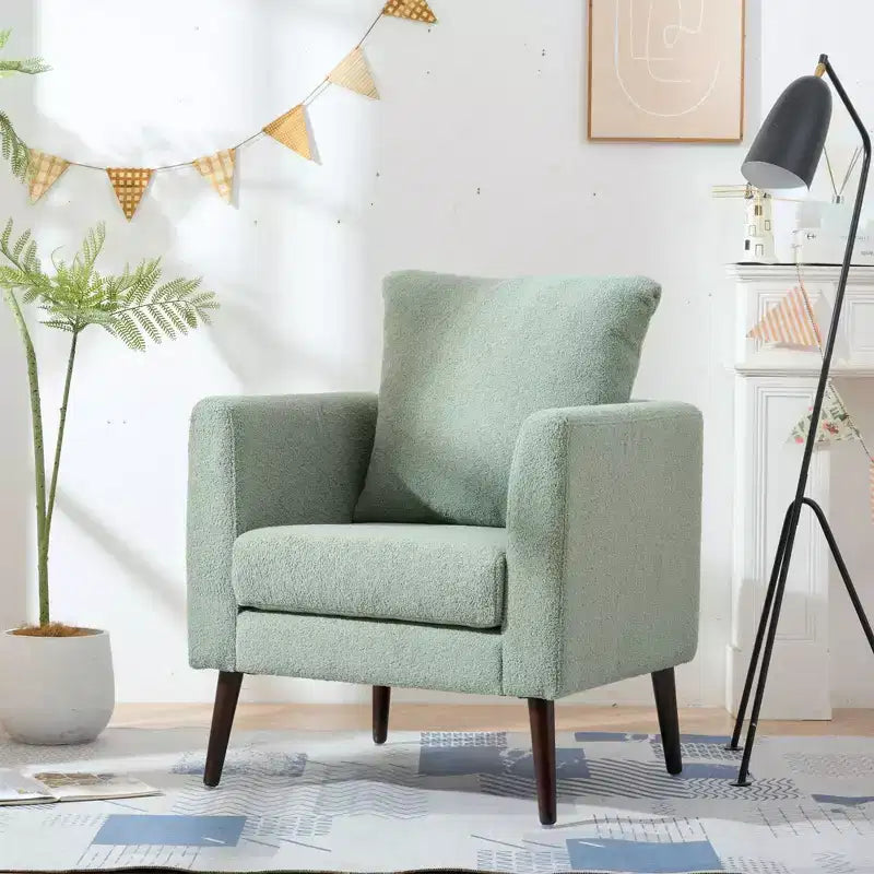 Modern Upholstered Arm Accent Chair for Bedroom,Comfy Lounge Chair for Living Room,Apartment