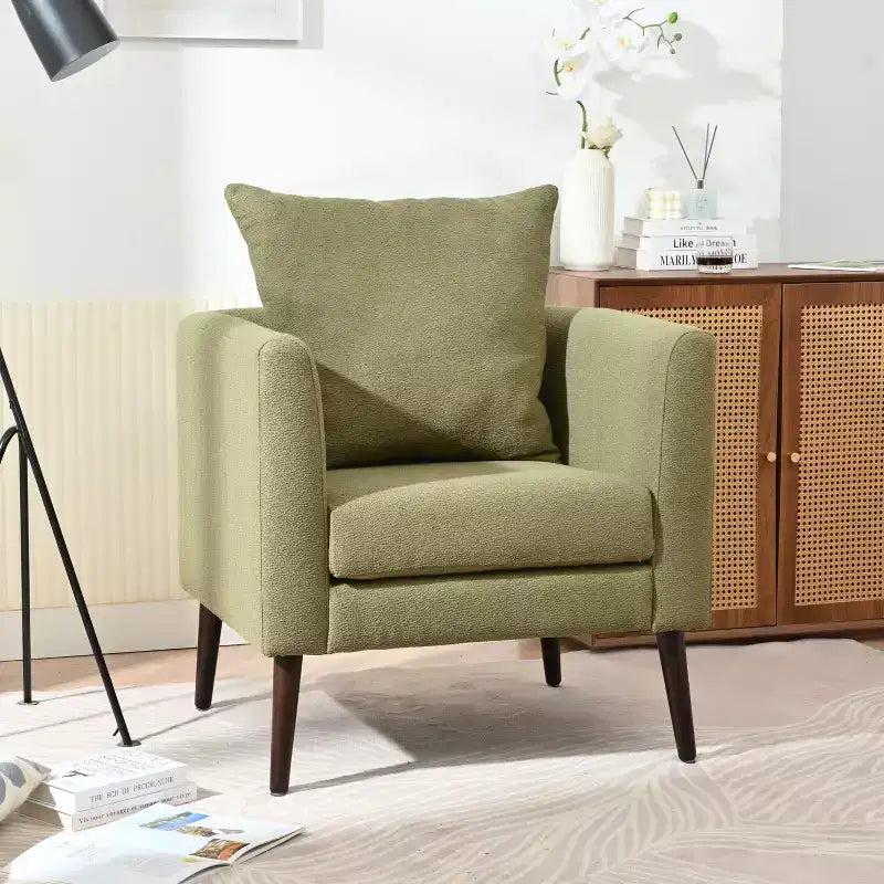 Modern Upholstered Arm Accent Chair for Bedroom,Comfy Lounge Chair for Living Room,Apartment