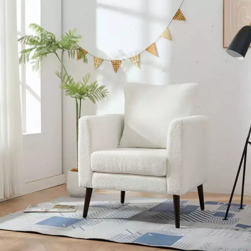 Modern Upholstered Arm Accent Chair for Bedroom,Comfy Lounge Chair for Living Room,Apartment