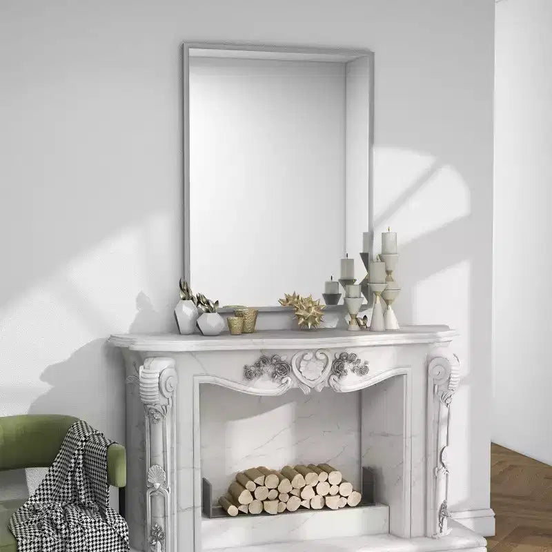 Specchio ad arco a figura intera da 71x31, con sottile cornice in lega di alluminio nera, per bagno, camera da letto, soggiorno/guardaroba, con supporto