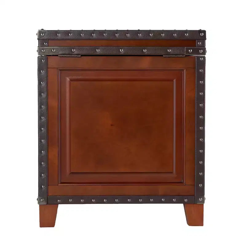Trunk End Table with Storage - Brown