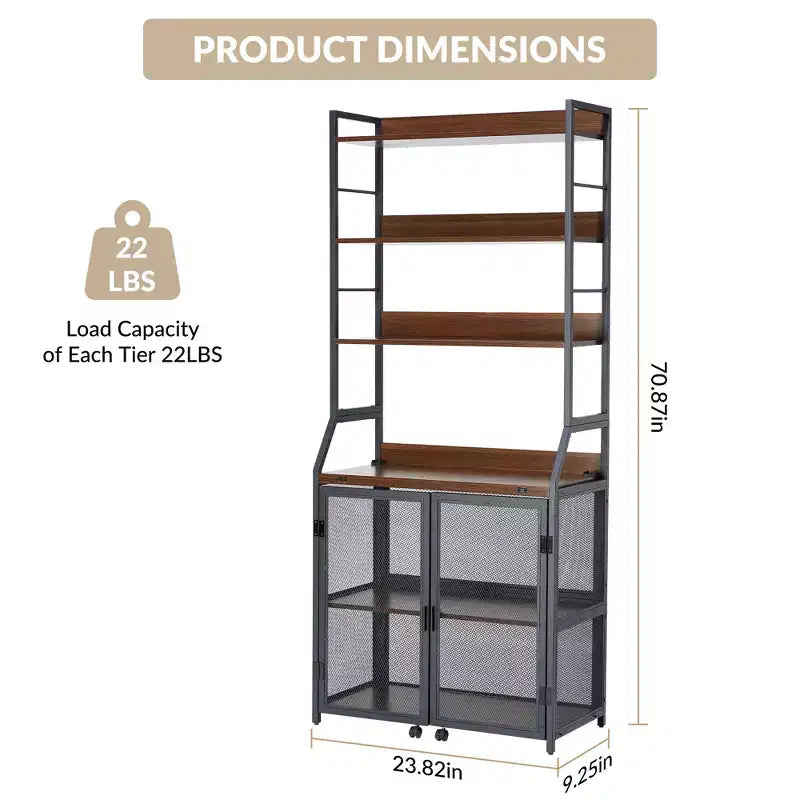 Bookshelf, Industrial Bookcase, Wooden Display Shelf with Metal Frame, Floorstanding Storage Shelving Unit for Bedroom, Living Room, Home Office