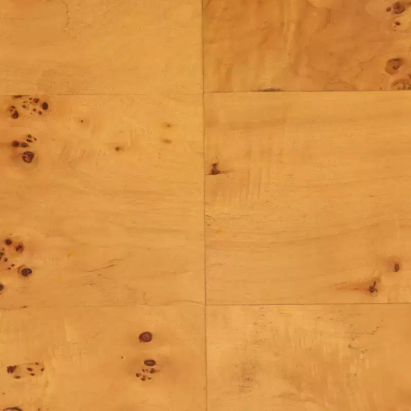 Ampia consolle a mezzaluna in vero legno burl, legno burl mappa chiaro