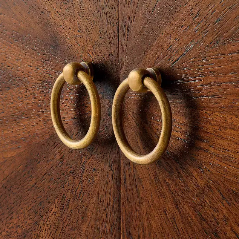 Two Door Cabinet Walnut Brown Wood Veneer
