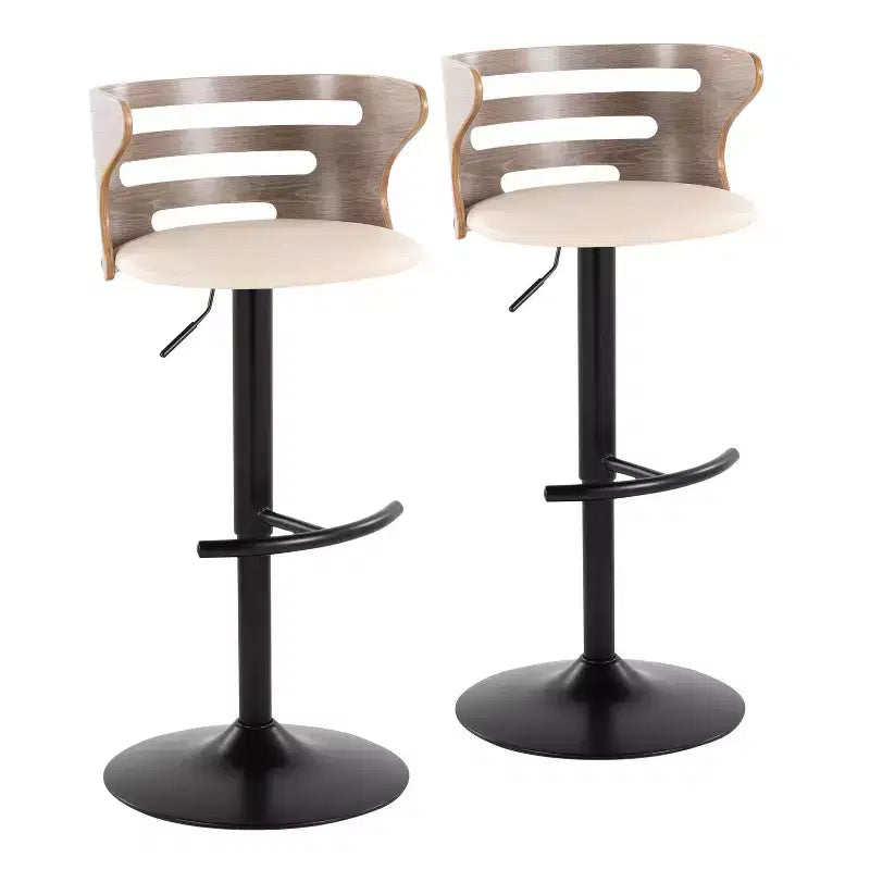 Set of 2 Personality Adjustable Barstools