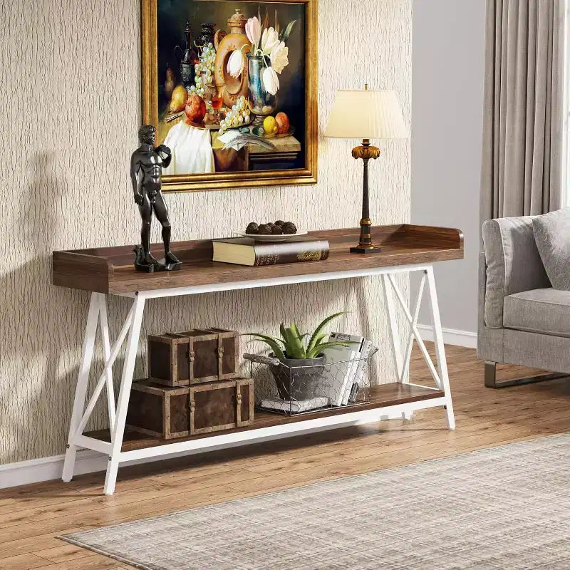 70.87 2-Tier Narrow Sofa Table
