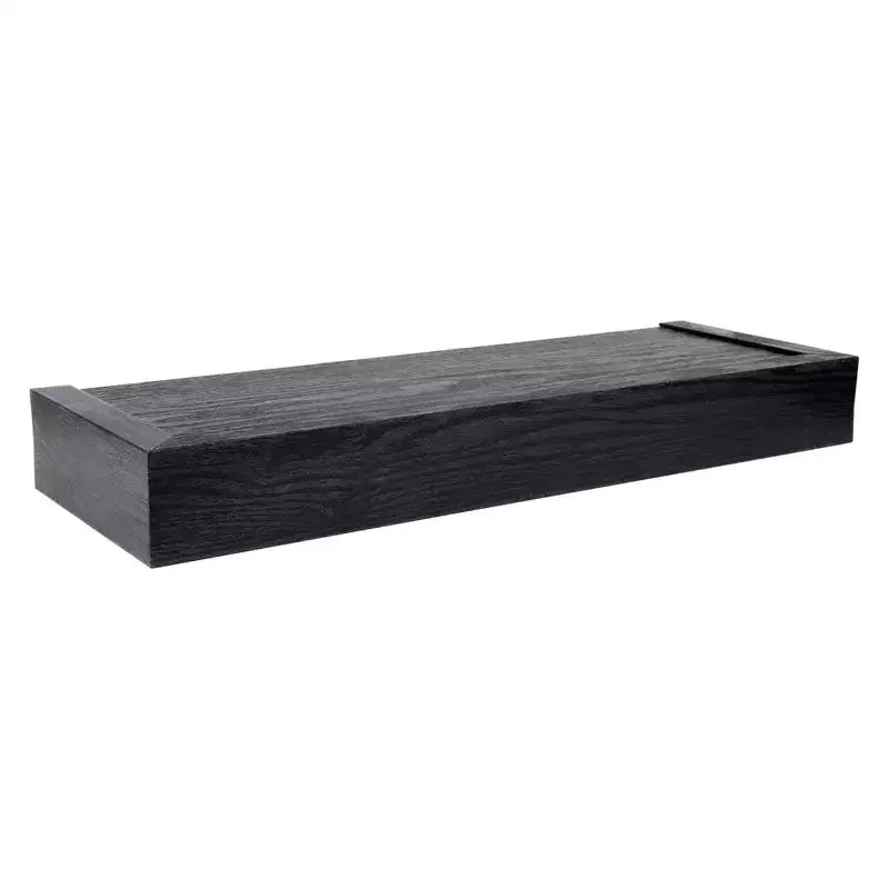 18 Inch Modern Floating Shelf Holds 15 lbs, 2 Pack, Black