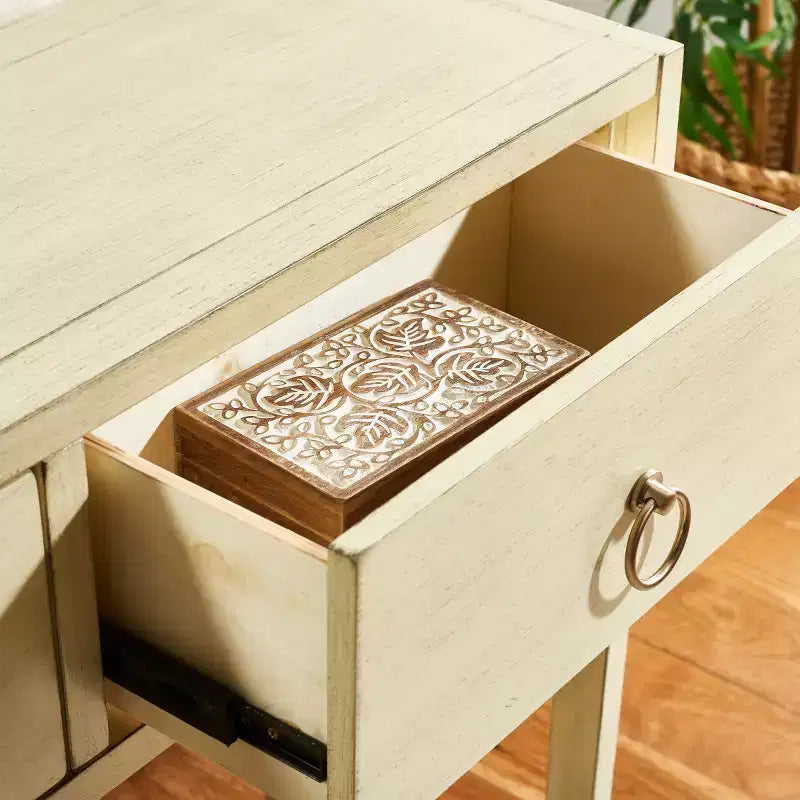 Tavolo consolle in stile classico con cassetti