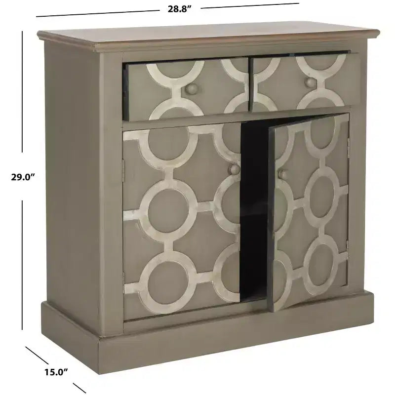 2 Drawer 2 Door Chest Grey