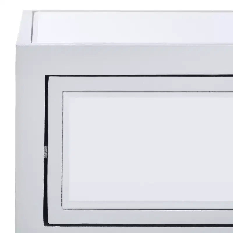 2 Drawer Mirrored Desk - Silver/Mirror