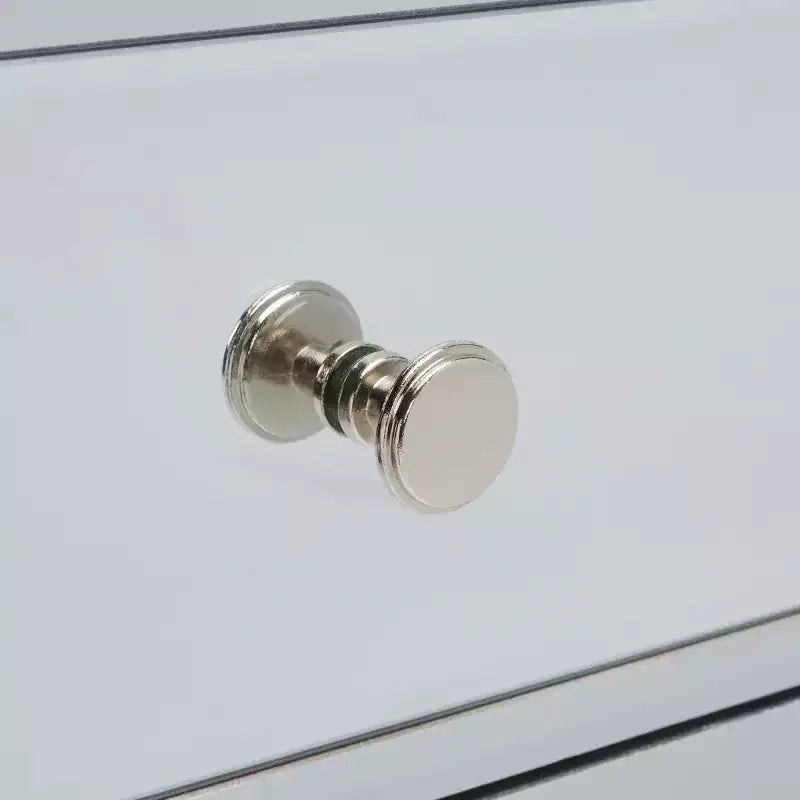 2 Drawer Mirrored Desk - Silver/Mirror