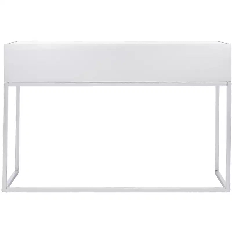 2 Drawer Mirrored Desk - Silver/Mirror