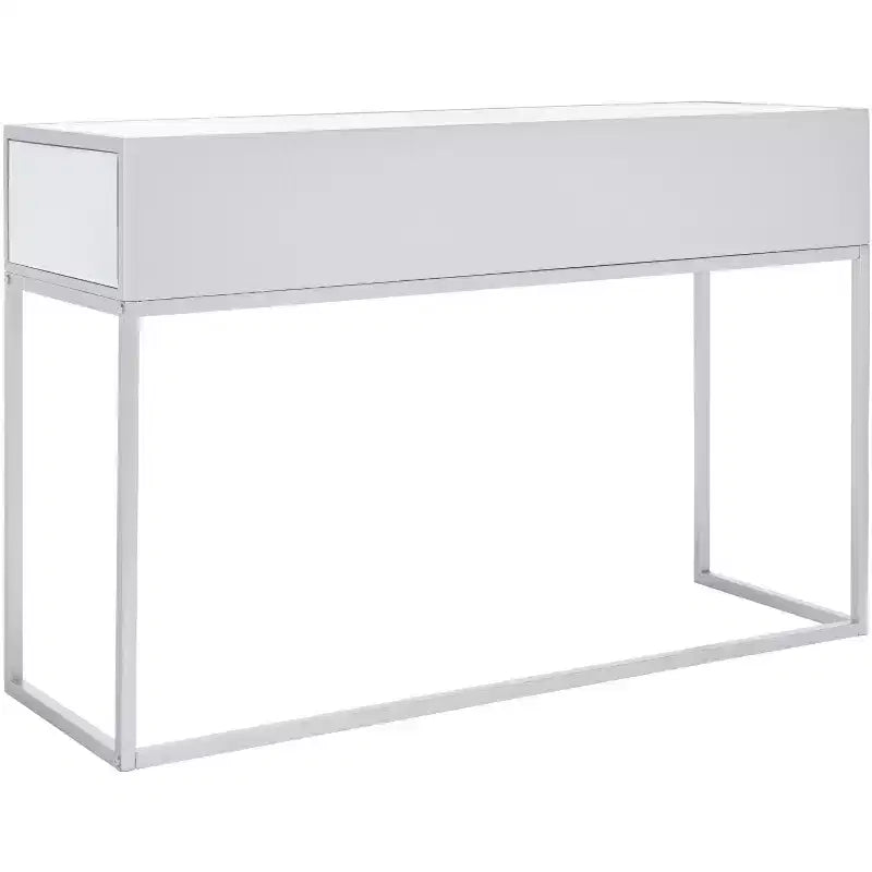 2 Drawer Mirrored Desk - Silver/Mirror