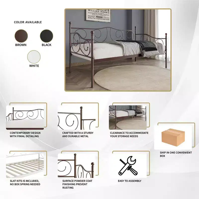 Retro Style Metal Daybed