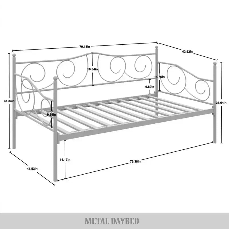 Retro Style Metal Daybed
