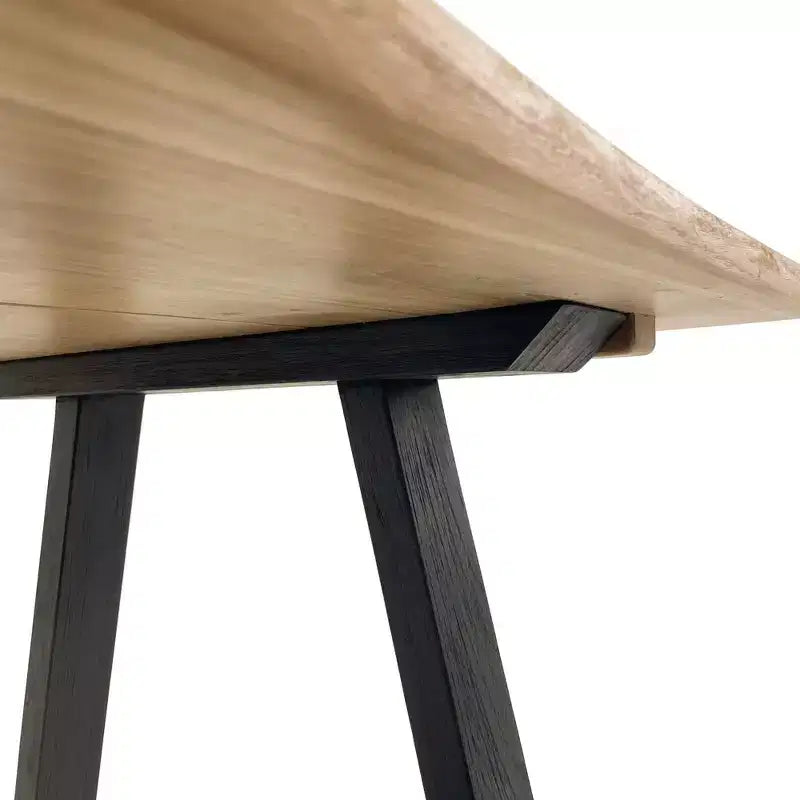Tavolo da pranzo per interni o esterni da 79 pollici, per 4-6 persone - beige con gambe nere